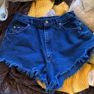 Vintage Lee Distressed Jeans Shorts